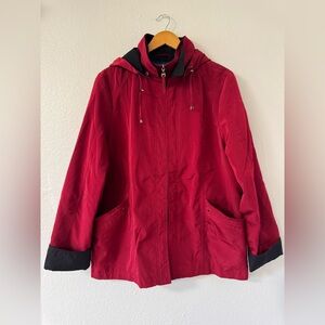 Mackintosh Jacket, Size Large, Red & Black